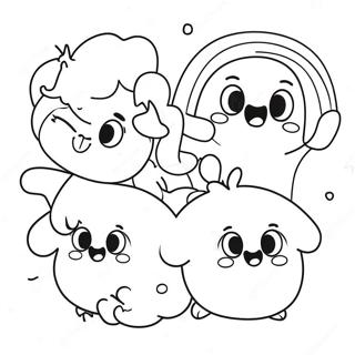Cute Rainbow Friends Lookies Coloring Page | Rainbow Friends Lookies coloring page
