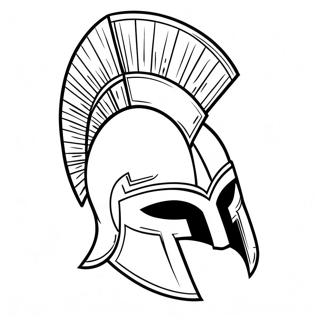 Fierce Spartan Helmet Coloring Page | Spartan coloring page