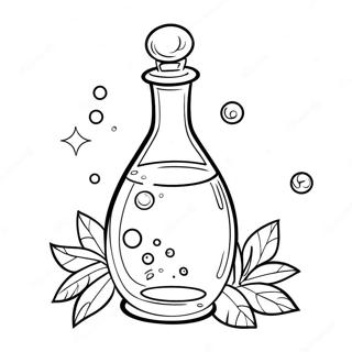 Magical Potion Bottle Coloring Page | Potion coloring page