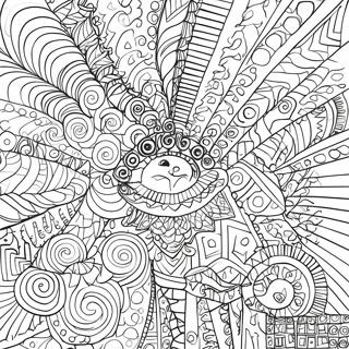 Trippy Geometric Patterns Coloring Page | Mind Blowing Optical Illusion coloring page
