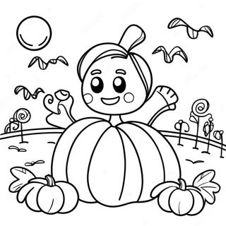 Preschool Pumpkin Patch Coloring Page | Preschool Pumpkin Patch coloring page