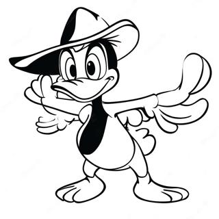 Daffy Duck in Silly Pose Coloring Page | Daffy Duck coloring page