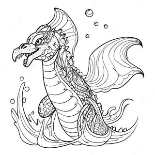 Ferocious Sea Beast Coloring Page | Sea Beast coloring page