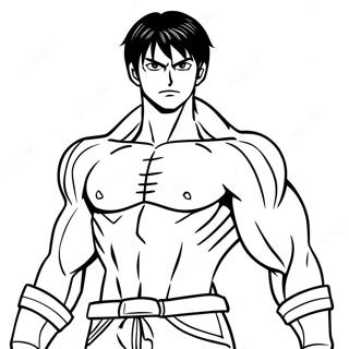 Eren Yeager in Titan Form Coloring Page | Eren Yeager coloring page