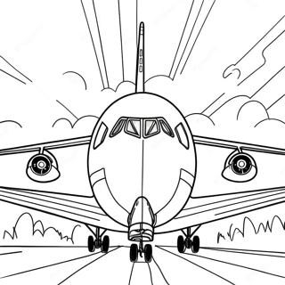 747 Airplane Coloring Page | 747 Airplane coloring page