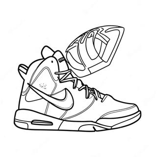 Basketball Shoe Coloring Page | Basketball Shoe coloring page
