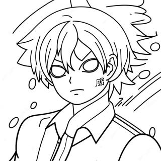 Todoroki Coloring Page | Todoroki coloring page