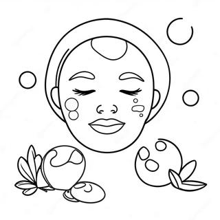 Bubble Skincare Relaxing Spa Coloring Page | Bubble Skincare coloring page