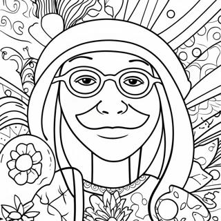 Hippie Stoner Coloring Page | Hippie Stoner coloring page