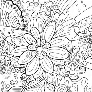 Groovy Flower Power Coloring Page | Hippie Stoner coloring page