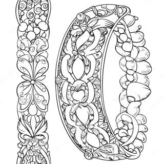 Colorful Bracelet Design Coloring Page | Bracelet coloring page