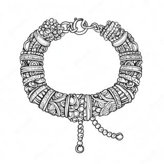 Beaded Friendship Bracelet Coloring Page | Bracelet coloring page