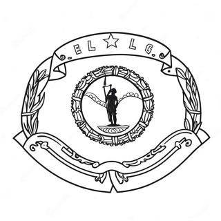 El Salvador Flag Coloring Page | El Salvador coloring page
