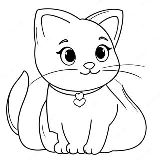 Cat Valentine Coloring Page | Cat Valentine coloring page