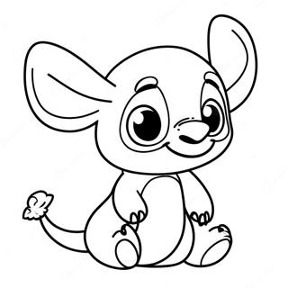 Cute Stitch Christmas Coloring Page | Cute Stitch Christmas coloring page
