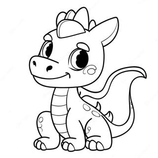 Cute Dragon Coloring Page | Cute Dragon coloring page