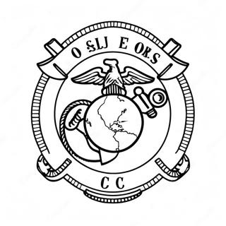 Marine Corps Logo Coloring Page | Marine Corps coloring page