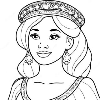 Black Princess Coloring Page | Black Princess coloring page