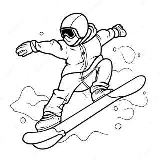 Snowboarding Coloring Page | Snowboarding coloring page