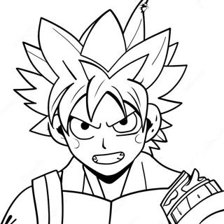 Explosive Bakugo Action Coloring Page | Bakugo coloring page