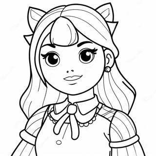 Roblox Royale High Character Coloring Page | Roblox Royale High coloring page