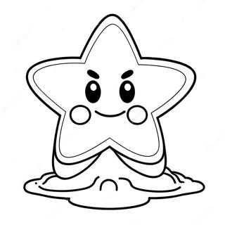Mario Star Coloring Page | Mario Star coloring page