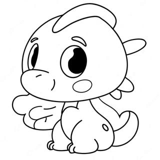 Cute Zero Character Coloring Page | Zero coloring page