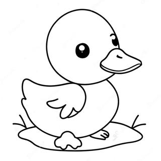 Cute Paper Duck Coloring Page | Paper Duck coloring page
