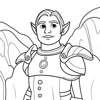 Adventurous Nimona Coloring Page | Nimona coloring page