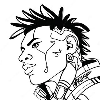 NLE Choppa Coloring Page | NLE Choppa coloring page
