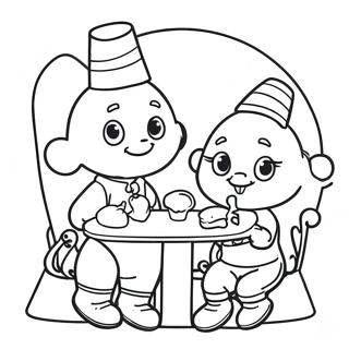 Butterbean Cafe Characters Coloring Page | Butterbean Cafe coloring page
