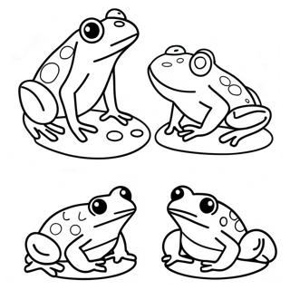 Colorful Life Cycle of a Frog Coloring Page | Life Cycle coloring page