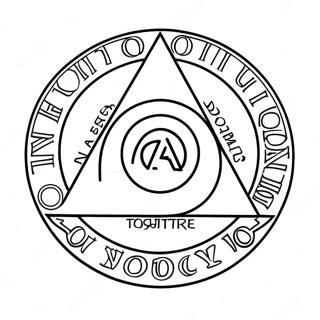 Alcoholics Anonymous Logo Coloring Page | Alcoholics Anonymous coloring page
