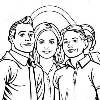 Supportive Friends in Alcoholics Anonymous Coloring Page | Alcoholics Anonymous coloring page