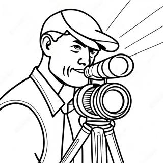 Titan Cameraman with Colorful Lights Coloring Page | Titan Cameraman coloring page