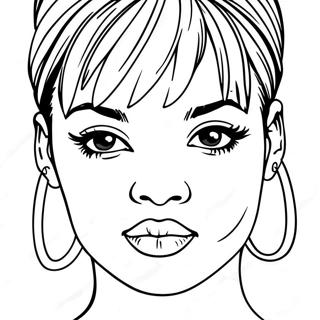 Rihanna Coloring Page | Rihanna coloring page