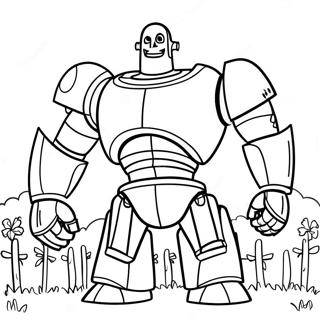 Friendly Iron Giant Coloring Page | Iron Giant coloring page
