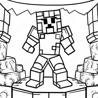 Minecraft Steve Coloring Pages