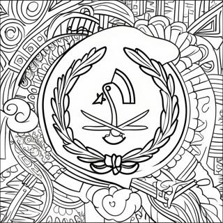Guatemala Flag Coloring Page | Guatemala coloring page