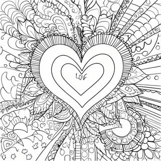 Love Trippy Heart Mandala Coloring Page | Love Trippy coloring page