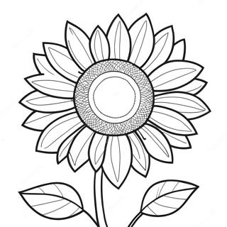 Vibrant Sunflower Coloring Page | Summer Flowers coloring page