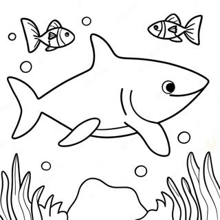 Shark Boy Swimming in the Ocean Coloring Page | Shark Boy coloring page