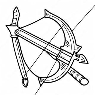 Colorful Bow and Arrow Adventure Coloring Page | Bow and Arrow coloring page