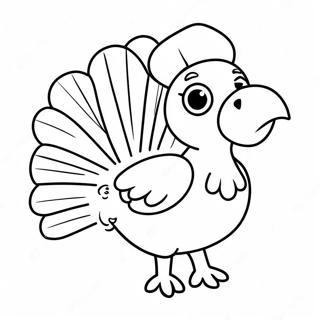 Cute Turkey Coloring Page | Cute Turkey coloring page