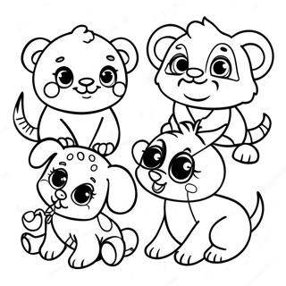 Adorable Baby Animals ABC Coloring Page | Baby Shower ABC coloring page