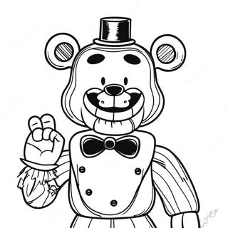Creepy Puppet FNAF Coloring Page | Puppet FNAF coloring page