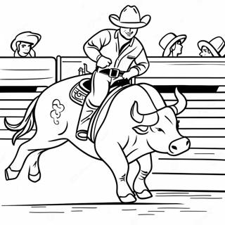 PBR Bull Riding Coloring Page | PBR Bull Riding coloring page