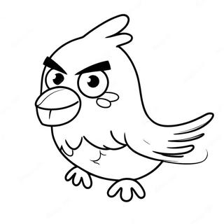 Red Angry Bird Flying Coloring Page | Angry Birds Movie coloring page
