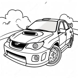 Subaru WRX Rally Car Coloring Page | Subaru coloring page
