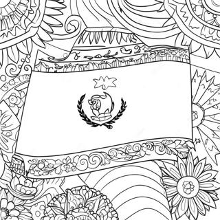 Hispanic Flags Coloring Page | Hispanic Flags coloring page